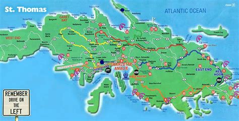 Map of St. Thomas, US Virgin Islands Beach Cruise, Cruise Travel, Caribbean Cruise, Island Map ...