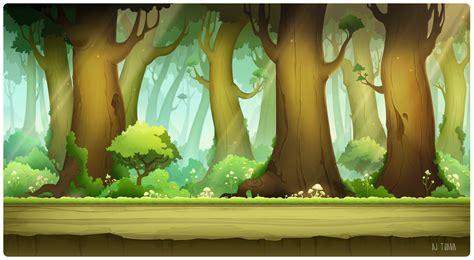 AJ Tuana - Friendly Forest 2D Platformer Forest Environment