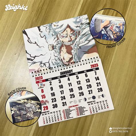 2023 Wall Calendar A4 Anime One Piece Luffy Customized Calendar | Leighkt Collection | Lazada PH