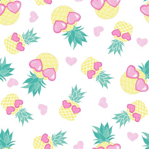 Premium Vector | Seamless pineapple vector illustration pattern