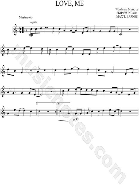 Collin Raye "Love, Me" Sheet Music (Clarinet Solo) in C Major - Download & Print - SKU: MN0018076