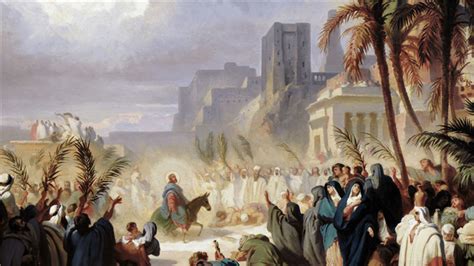 Christ's triumphal entry into Jerusalem - Félix Louis Leullier ...