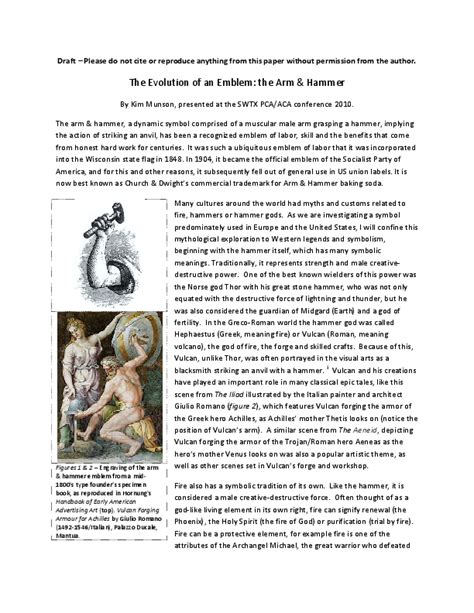 (PDF) Evolution of an Emblem: The Arm and Hammer