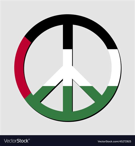 Palestine flag in peace symbol no war peaceful Vector Image