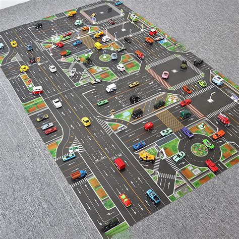 Snorda Kids Play Mat City Road Buildings Parking Map - vrogue.co