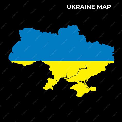 Premium Vector | Ukraine national flag map design illustration of ...