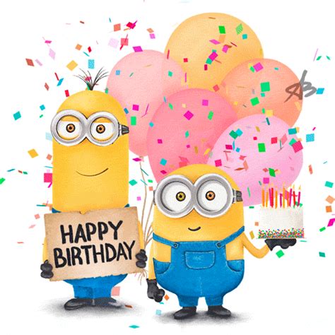 Mischievous Minions Happy Birthday GIFs - Download on Funimada.com