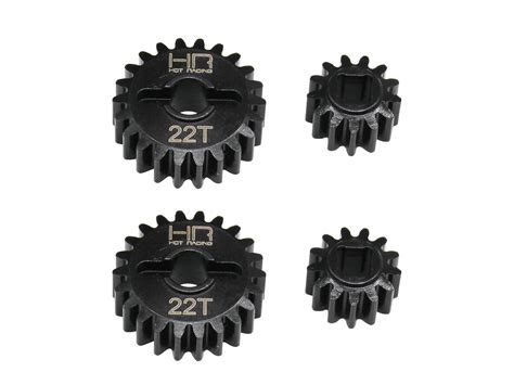 Hr Cnc Machined Steel 13t-22t Overdrive Portal Gear Set For Axial Capra ...