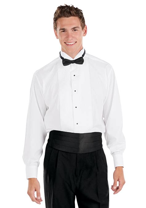 Affordable Wing Collar Tuxedo Shirt for Formal Occasions