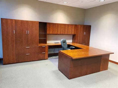 Solid Wood U Shaped Executive Desk by Steelcase