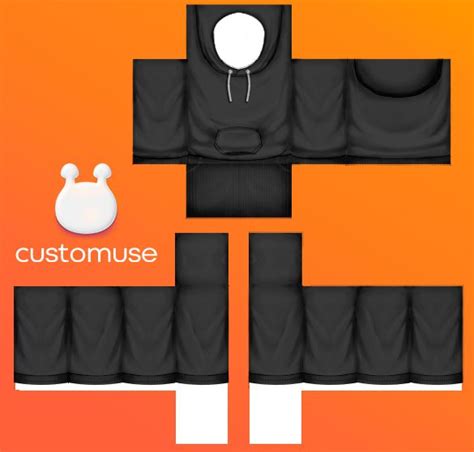 Black Hoodie sweatshirt Template | Free Roblox Clothing | Hoodie template, Clothing templates ...