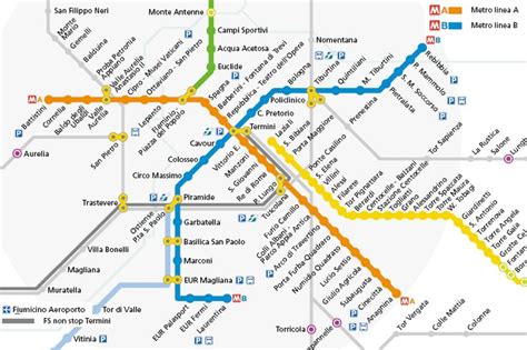 Map of Rome, Italy | Subway map, Train map, Itinerary planning