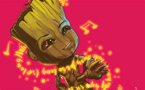 Baby Groot Dancing Wallpapers - Top Free Baby Groot Dancing Backgrounds ...