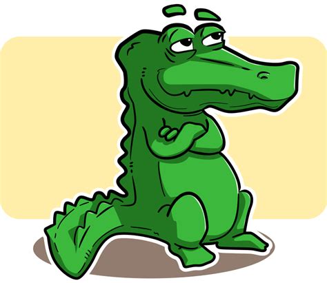 Swamp alligator cartoon clipart image - Clipartix