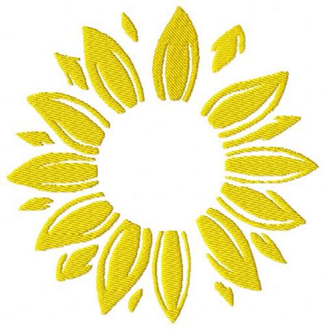 Sunflower Monogram Embroidery Frame Topper Only Design (No Letters ...