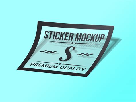 Free Photorealistic Transparent Sticker Mockup PSD - Good Mockups