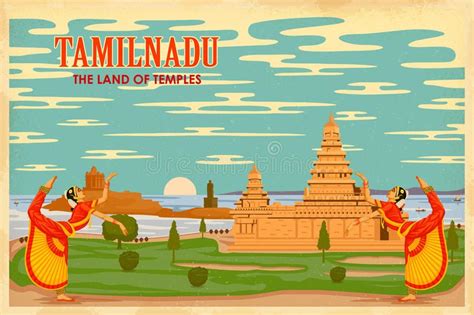 Culture of Tamilnadu vector illustration | Indian illustration ...