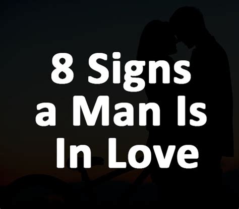 8 Signs a Man Is In Love