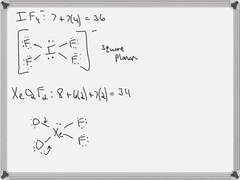 SOLVED: Lewis structure and molecular geometry for IF4, XeO2F2 and TeF5