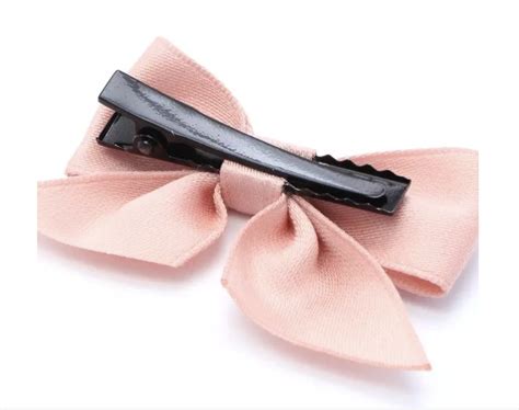 Rose Pink Bow Hair Clips - Bath Dancewear