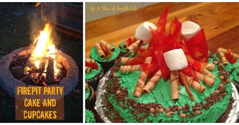 A Slice of Smith Life: FirePit Party Cake and Cupcakes