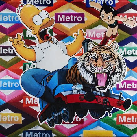 Madrid Metro Painting by Gonzalo Sáez | Saatchi Art