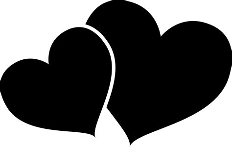 Multiple Hearts Clipart Black And White Flower