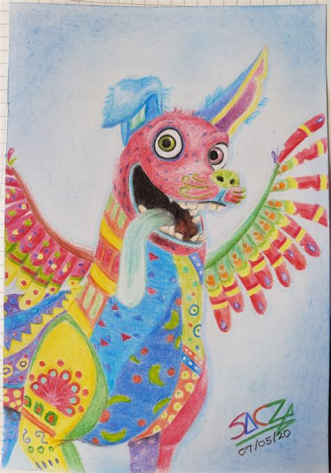 Dibujo de Dante alebrije (COCO) | DibujArte Amino