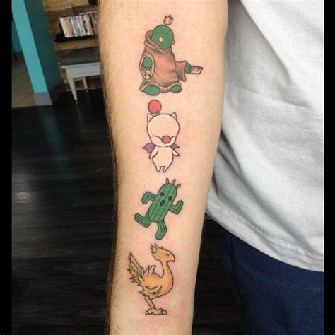 #finalfantasy #chocobo #cactuar #tattoos by @apryl27triana (at 27 Tattoo Studio) | geeking out ...