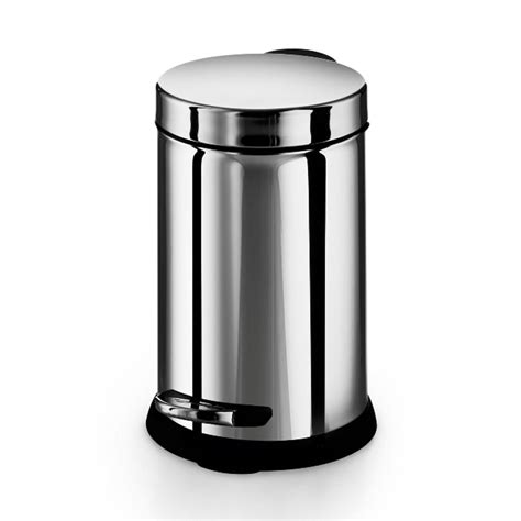 WS Bath Collections Otel 3-Liter Stainless Steel Indoor Trash Can with Lid at Lowes.com