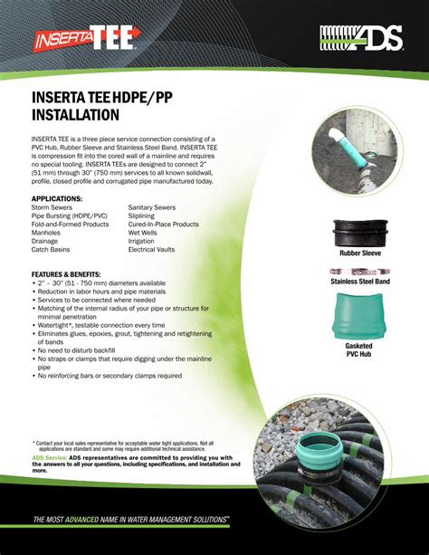 (PDF) INSERTA TEE HDPE/PP INSTAllATIoN - DOKUMEN.TIPS