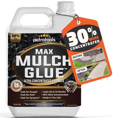 Buy PetraTools Max Mulch Glue for Landscaping Concentrate Covers (150 ...