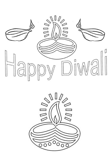 Coloring Pages | Printable Happy Diwali Coloring Pages For Toddlers