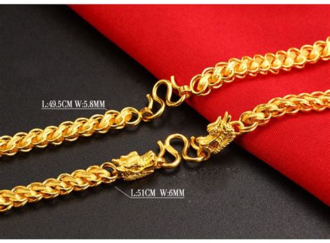 BESTSELLER 24K Pure Solid Gold Necklace 39.6-57 Gram 50cm-65cm 5-6mm Jewelry for Women Men Gift ...