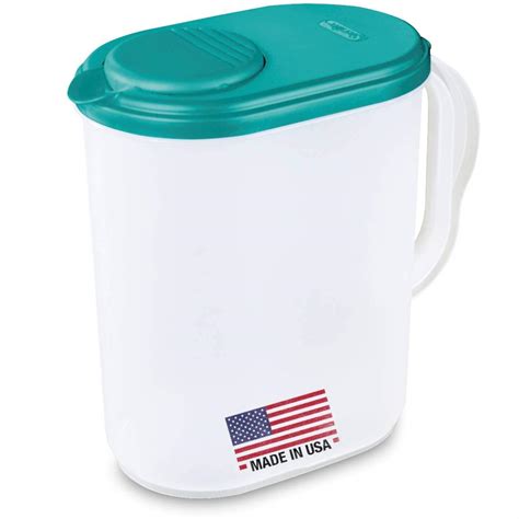 Amazon.com: Tribello Pitcher with Lid 1 Gallon, Slim Clear Plastic Water Pitcher with Pivot-top ...