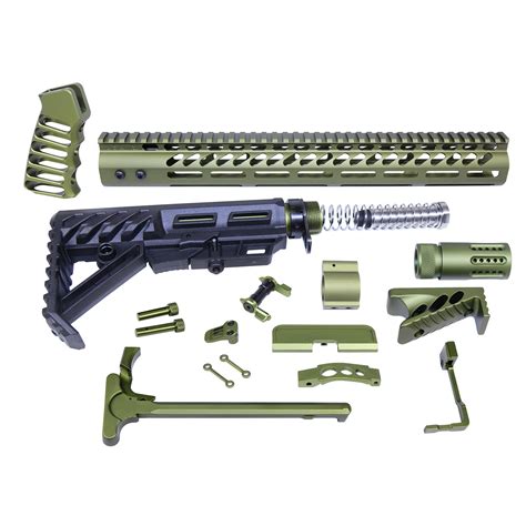 AR-15 Green Anodized Full Rifle Parts Kit | Veriforce Tactical