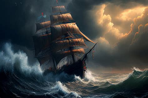 Sailing Ships Storm