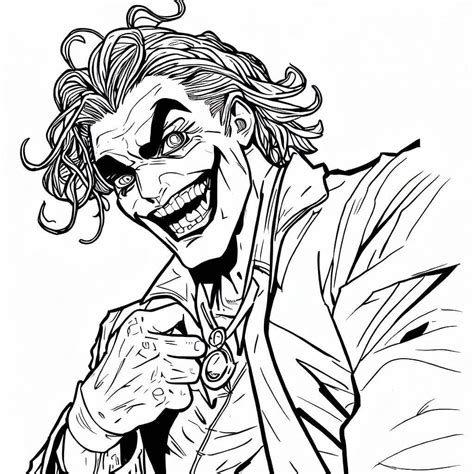 Coloriage Joker Fou - télécharger et imprimer gratuit sur ColoriageEnfant.Com