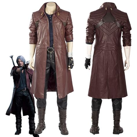 Dmc 5 Dante Cosplay Costume Aged Outfit Coat Suit Without Boots Shoes Full Set Custom Made For ...