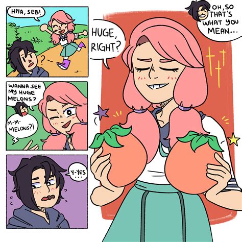 a comic about my farmer's huge melons : r/StardewValley