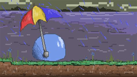 Pixilart - Terraria Slime - Rain by CoitiCoiti