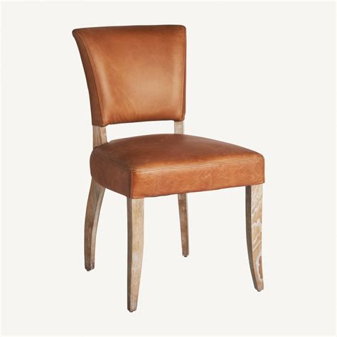 Leather Dining Chair Shelby, Shabby Chic Style