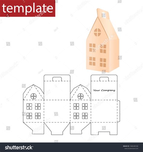 Retail Box Template Gingerbread House Stock Vector (Royalty Free ...