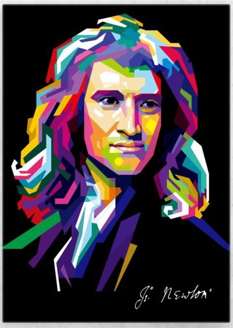 'Isaac Newton WPAP' Poster, picture, metal print, paint by Oppa Rudy | Displate | Isaac newton ...