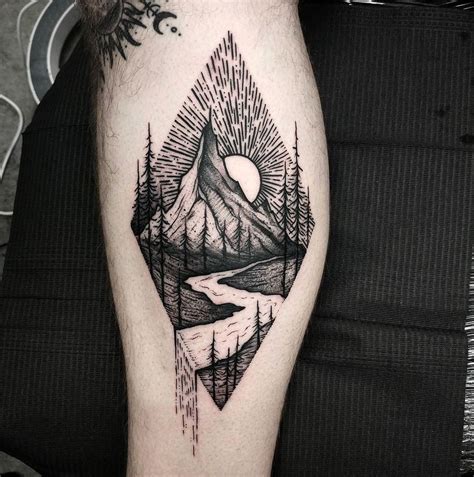 Landscape Tattoo by Thomas Eckeard @ Black Talon Tattoo in Arcadia, CA #LandscapeTattoo ...