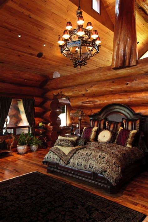 35+ Gorgeous log cabin style bedrooms to make you drool