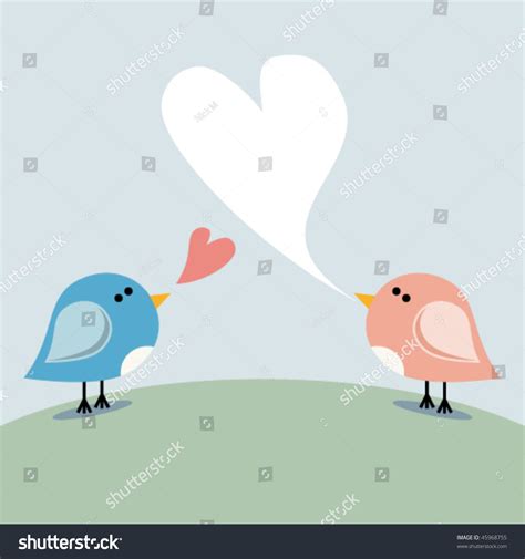 Love Birds Singing Stock Vector (Royalty Free) 45968755 | Shutterstock