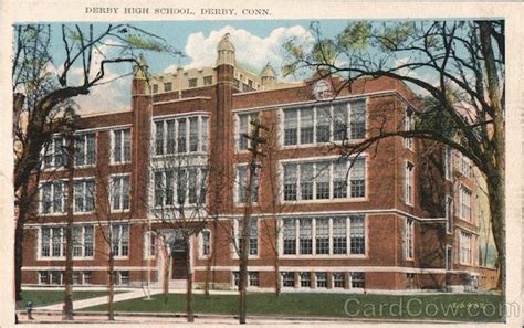 Derby High School Connecticut Postcard