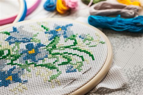 Free Flower-Themed Counted Cross Stitch Patterns