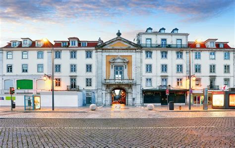 Lisbon, Rossio Square, Portugal at Night Editorial Image - Image of rossio, portuguese: 88882535